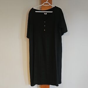 Elegant Black Linen Dress